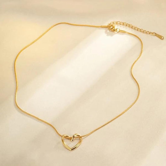 Quirky Heart Gold Plated Necklace