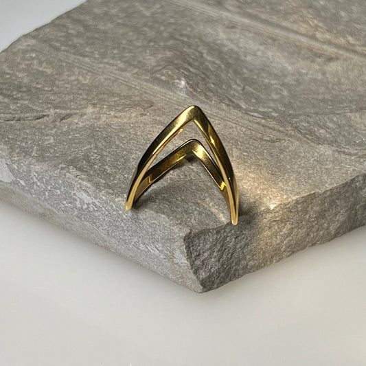 Silverscend V Shaped Ring
