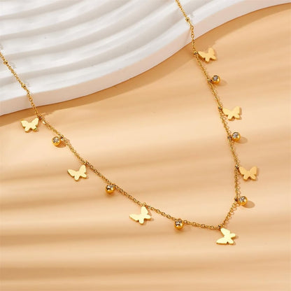 Butterfly Necklace Anti Tarnish | Gold Plated