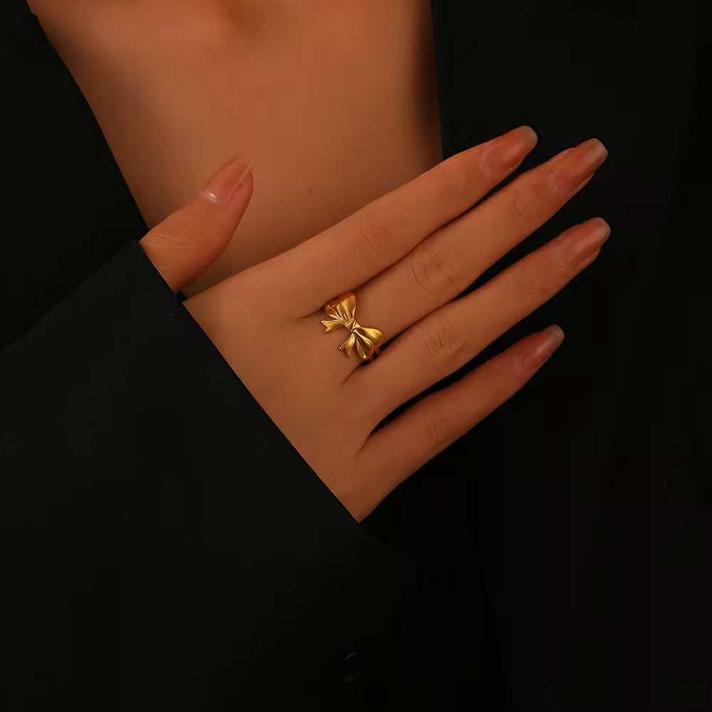 Anti Tarnish Bow Ring