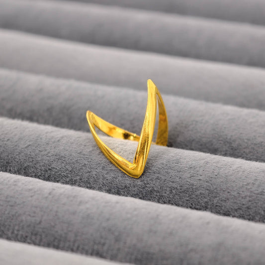 Silverscend V Shaped Ring